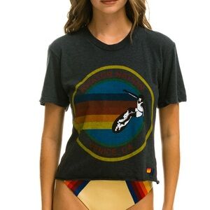 AVIATOR NATION SIGNATURE BOYFRIEND
TEE - CHARCOAL SIZE M NWT